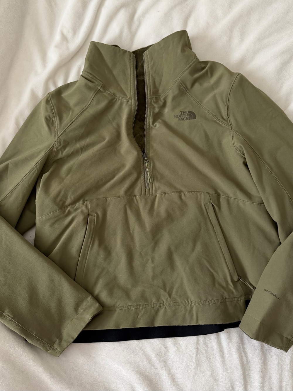 The North Face Reversible Olive Green Quarter-Zip Anorak